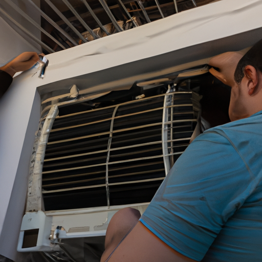 טכנאי מטפל במומחיות ליחידת מזגן בדירה בתל אביב