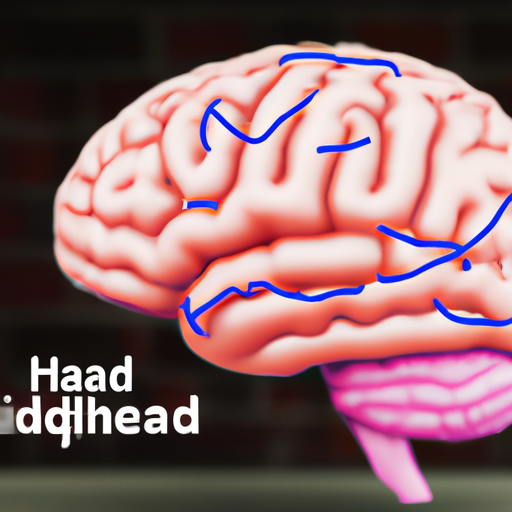 המחשה של מוח עם אזורים הקשורים ל-ADHD מודגשים