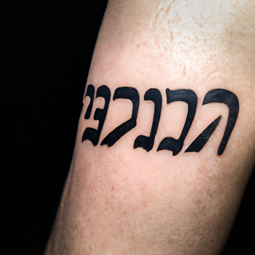 A photo of a Hebrew tattoo with incorrect translation