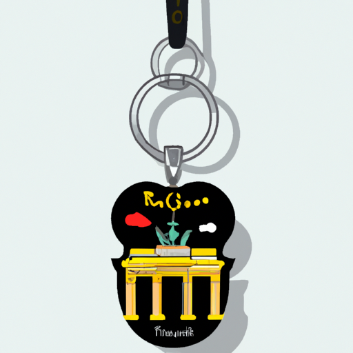 איור של מזכרת ברלין, כמו מחזיק מפתחות עם קו הרקיע של העיר.