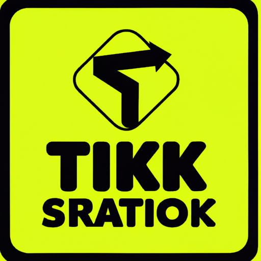 שלט אזהרה עם הלוגו של TikTok