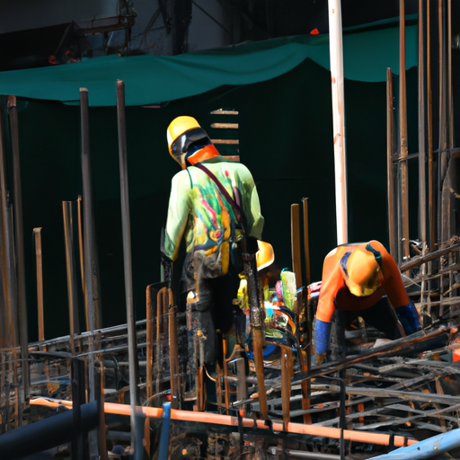 תמונה של פועלי בניין המתמודדים עם האתגרים בתהליך השיקום.