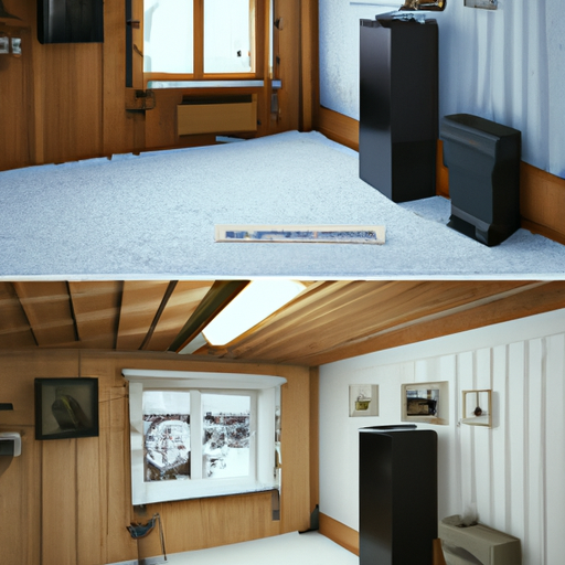 5. תמונת לפני ואחרי של מערכת ביתית ישנה ומודרנית.