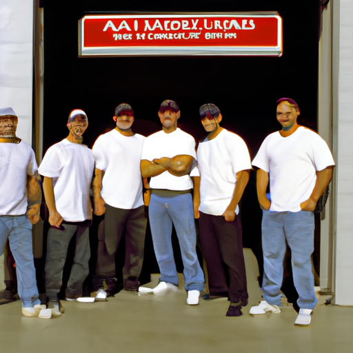 The Los Angeles Garage Doors Pro team standing in front of their service vehicles