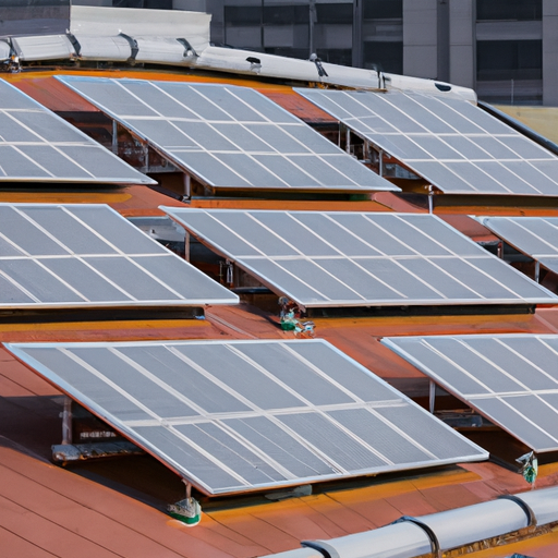 פאנלים סולאריים על גג המלון, המסמלים את מחויבותו לקיימות