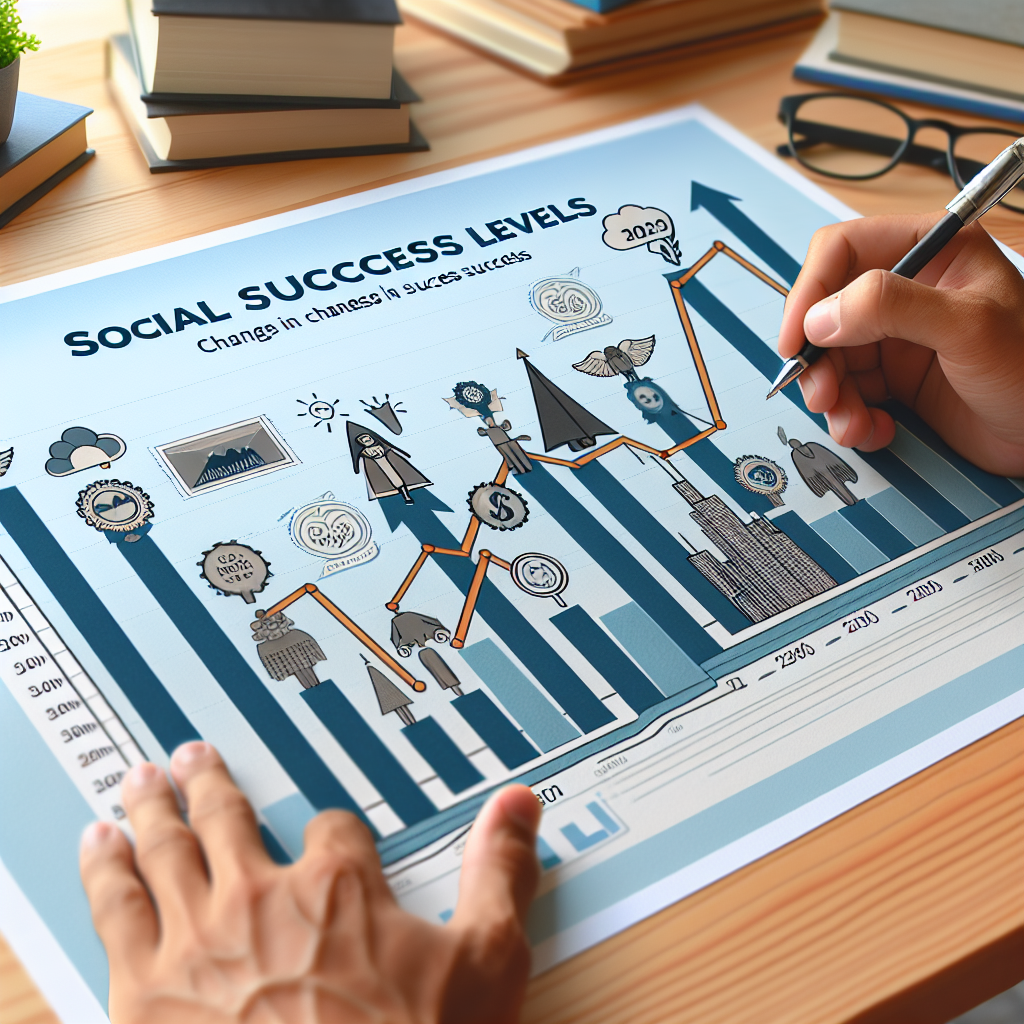 גרף המראה שינויים במידת ההצלחה החברתית