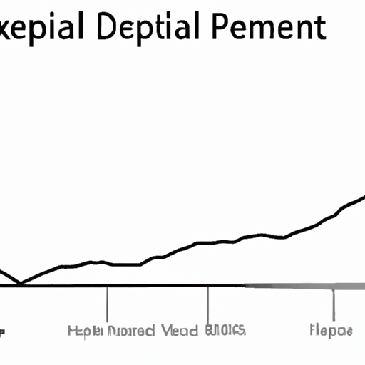 גרף קו המציג את השפעת השוק הפוטנציאלית של הנפקת העוסק הפטור.