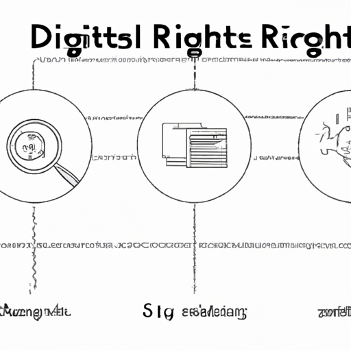 תרשים הממחיש את הרעיון של זכויות דיגיטליות