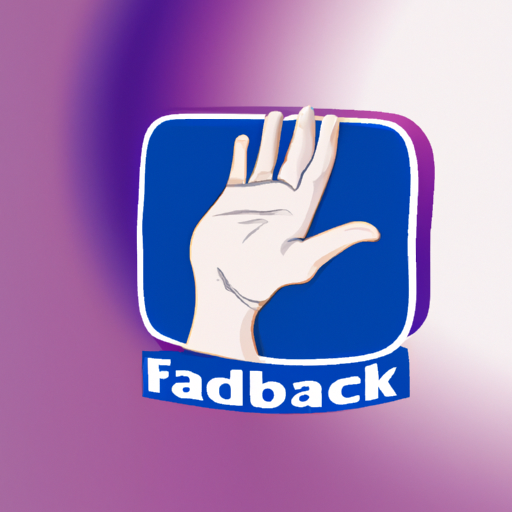 לוגו של פייסבוק עם יד מושטת לסמל סיוע