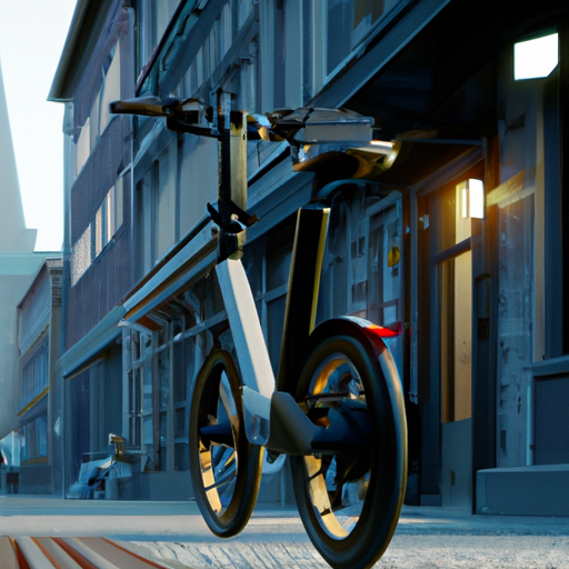 תמונה של אופניים חשמליים ברחוב בעיר