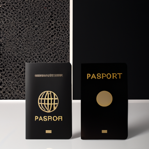 صورة لغلاف جواز سفر عادي بجانب غلاف فاخر حسب الطلب