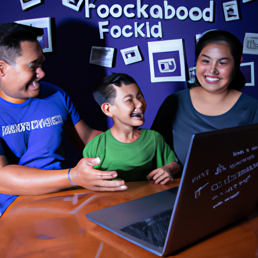 משפחה מאושרת משתפת את סיפור ההצלחה שלה באמצעות המשאבים של פייסבוק