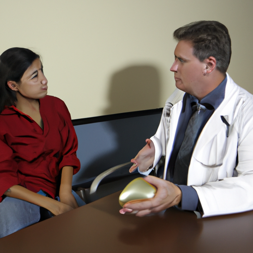 מטופל וקרדיולוג העוסקים בשיחה בנושא בריאות הלב.