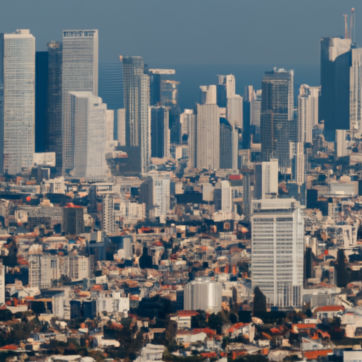 1. מבט אווירי על קו הרקיע של תל אביב, המדגיש את המרכז הכלכלי של העיר.