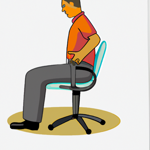 איור של אדם יושב בכיסא המדגים ארגונומיה טובה.