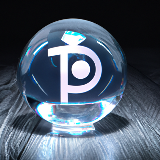 כדור בדולח עם לוגו Pi, המסמל את עתיד המטבע הדיגיטלי