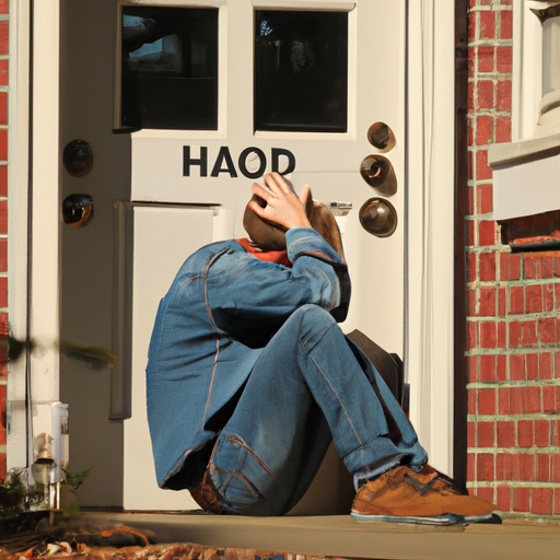 1. תמונה של אדם במצוקה נעול מחוץ לביתו