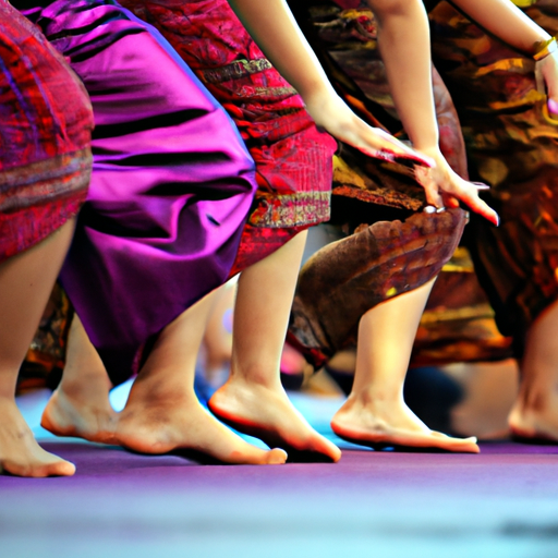מופע ריקוד תאילנדי מסורתי בפסטיבל מקומי בפוקט