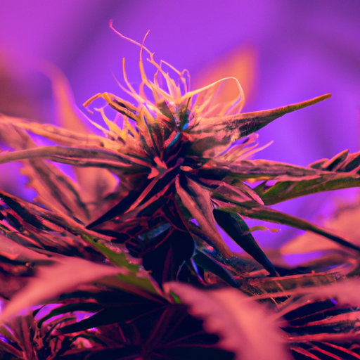 1. An image showcasing a cannabis plant under an appropriate light setup