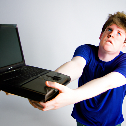 תמונה המציגה אדם מתוסכל שנאבק עם מחשב איטי