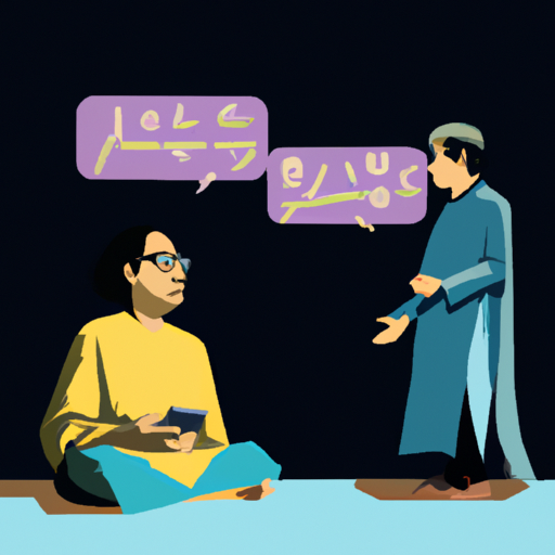 תמונה של שני אנשים מנהלים שיחה יומית תוך שימוש במונח 'גישור'