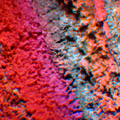 מבט מיקרוסקופי של פיגמנטים בשפתיים, המציג את הצבעים התוססים והמבנים הייחודיים שלהם.