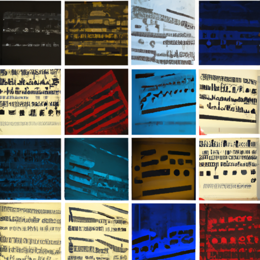 קולאז' של תווים מז'אנרים מוזיקליים שונים