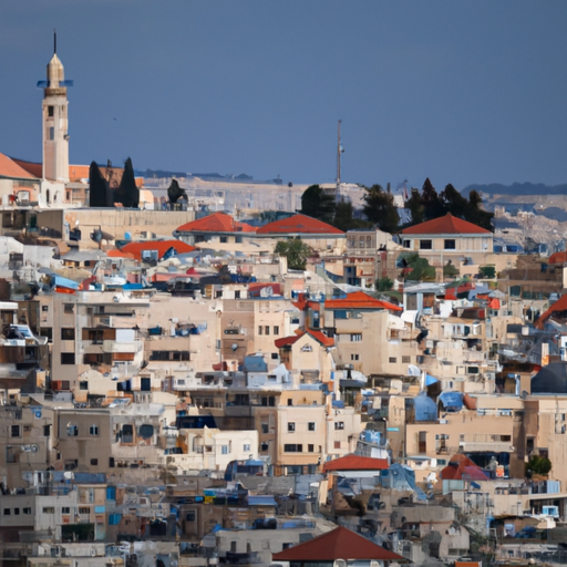 A panoramic view of the Old City of Jerusalem basking in spring sunshine.