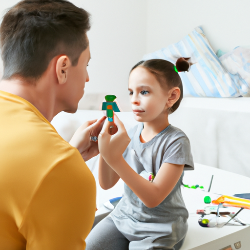 הורה המתאמן בטכניקות טיפול רגשי עם ילד