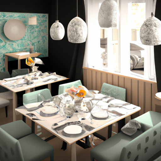 חדר האוכל האלגנטי של מלון בוטיק, המציע סביבה אינטימית לארוחה פריזאית מקומית באמת.