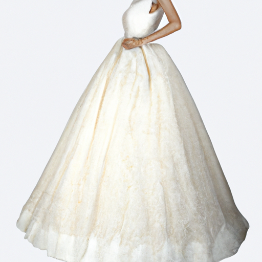 3. תמונה של שמלת כלה מודרנית בצללית, המדגישה את אופנת הכלות העכשווית של קפריסין.
