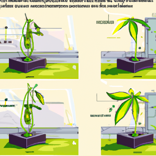 1. An illustration showing the process of cannabis cloning