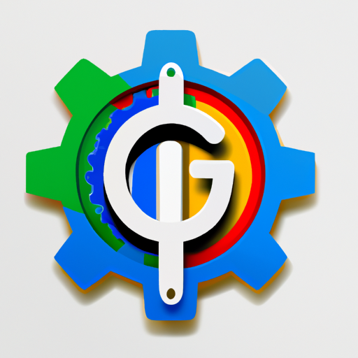 איור של הלוגו של גוגל עם גלגלי שיניים מסתובבים ברקע