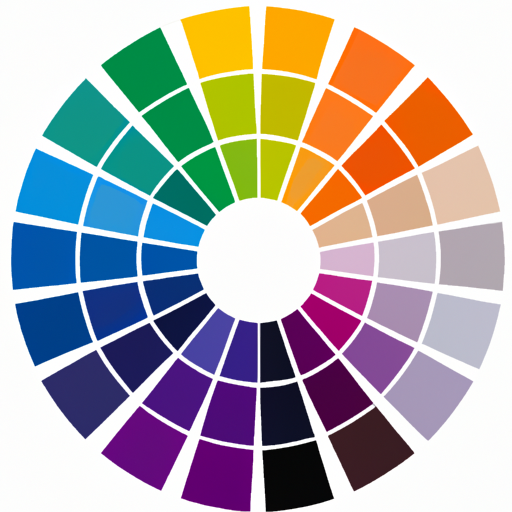 גלגל צבע המציג צבעים הנפוצים בפרסום