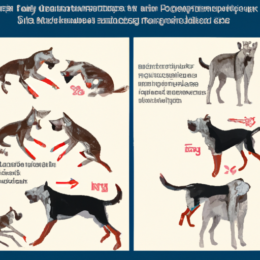 איור המראה מצבים שונים המעוררים תוקפנות אצל כלבים