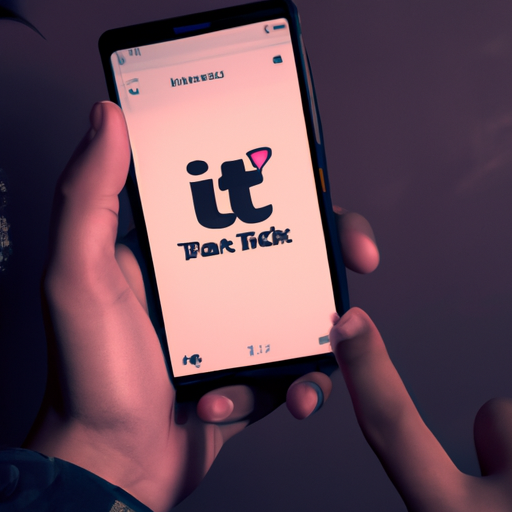 תמונה של אדם שגולל במכשיר הנייד שלו, מראה את אפליקציית TikTok