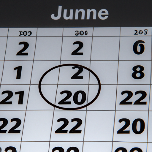 לוח שנה עם התאריך 24 ביוני 2021 מוקף
