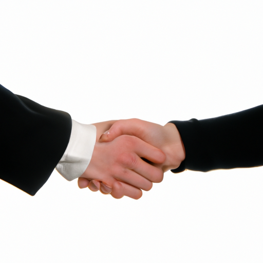 תמונה של שני אנשים לוחצים ידיים, המסמלים משא ומתן