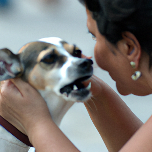 תמונה 1: בעלת כלבה בוחנת את אוזני חיית המחמד שלה במהלך בדיקה שגרתית.