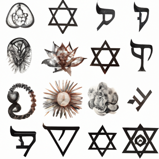 A collage of popular Hebrew tattoos