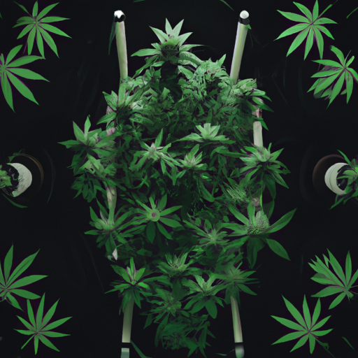 5. An image of a vertical cannabis growing setup, showcasing the potential of utilizing vertical space.